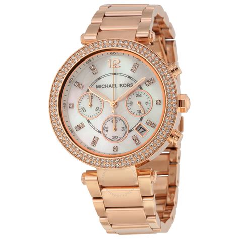 michael kors white rose gold watch|rose gold mk watch cheap.